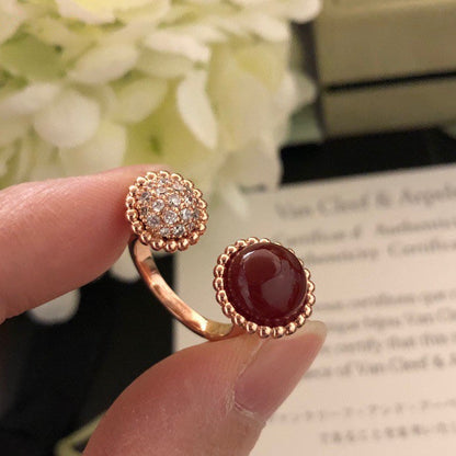 [ORA]PERLEE COULEURS DIAMOND ROSE GOLD BETWEEN THE FINGER RING