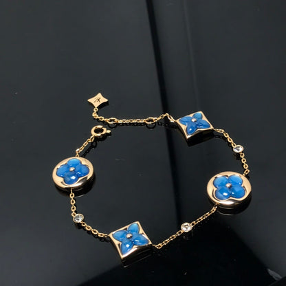 [ORA]STAR AND SUN 4 MOTIF BLUE BRACELET