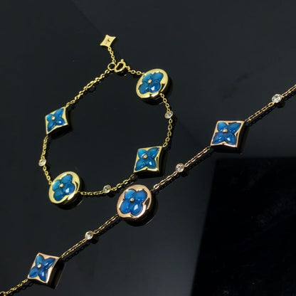 [ORA]STAR AND SUN 4 MOTIF BLUE BRACELET