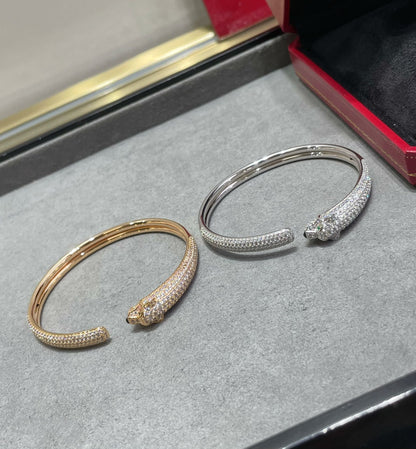 [ORA]PANTHERE FULL DIAMOND OPEN BRACELET