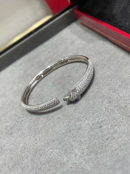 [ORA]PANTHERE FULL DIAMOND OPEN BRACELET
