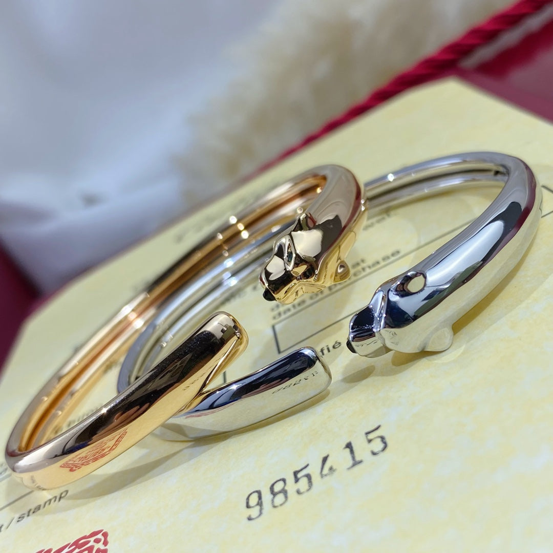 [ORA]PANTHERE SILVER OPEN BRACELET