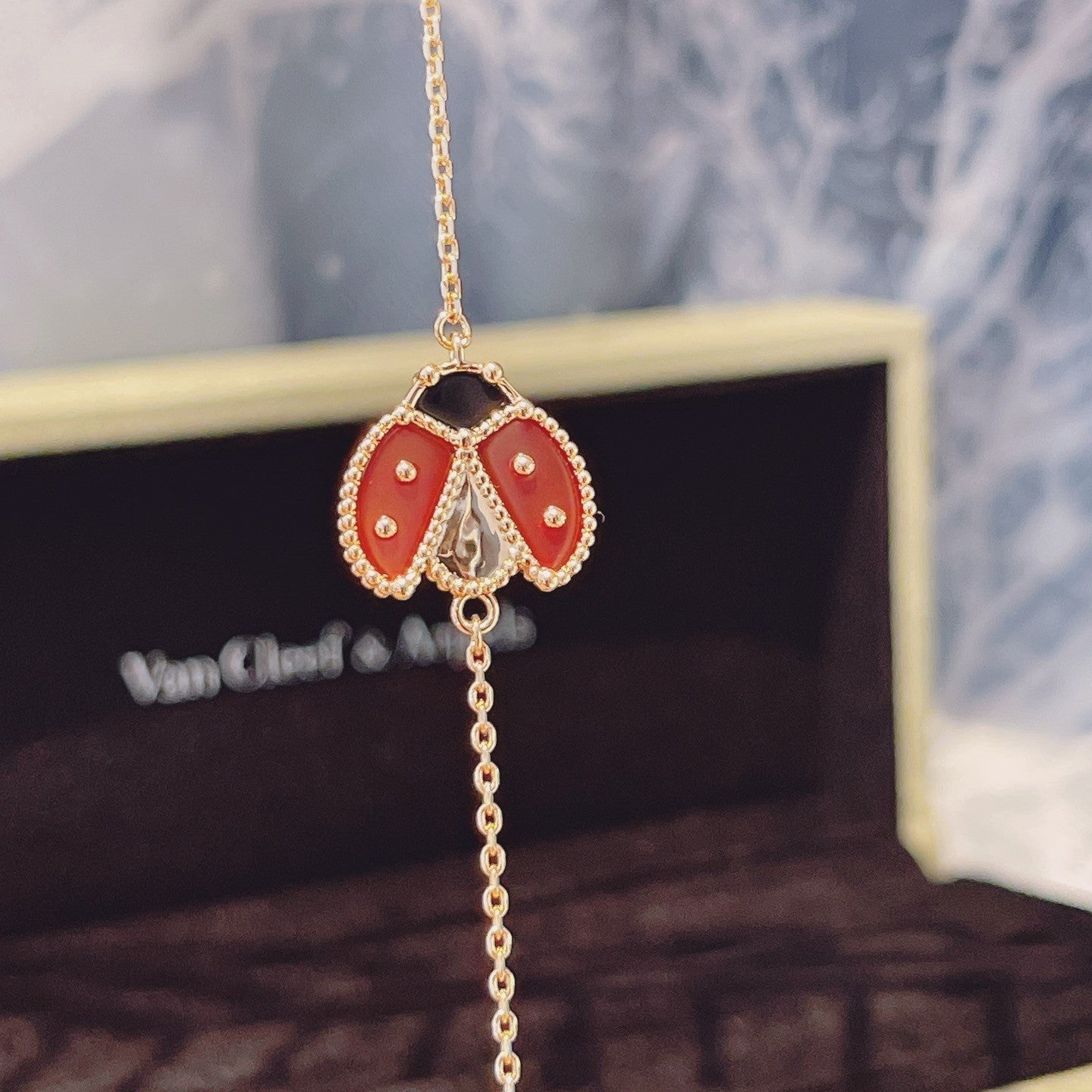[ORA]LUCKY SPRING 1 MOTIF PINK GOLD BRACELET