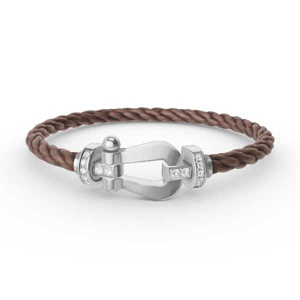[ORA]FORCE LARGE HORSESHOE HALF DIAMOND BRACELET SILVER