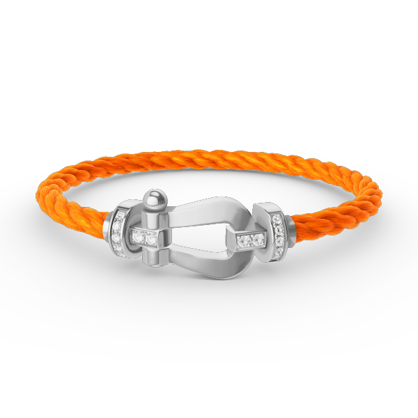 [ORA]FORCE LARGE HORSESHOE HALF DIAMOND BRACELET SILVER