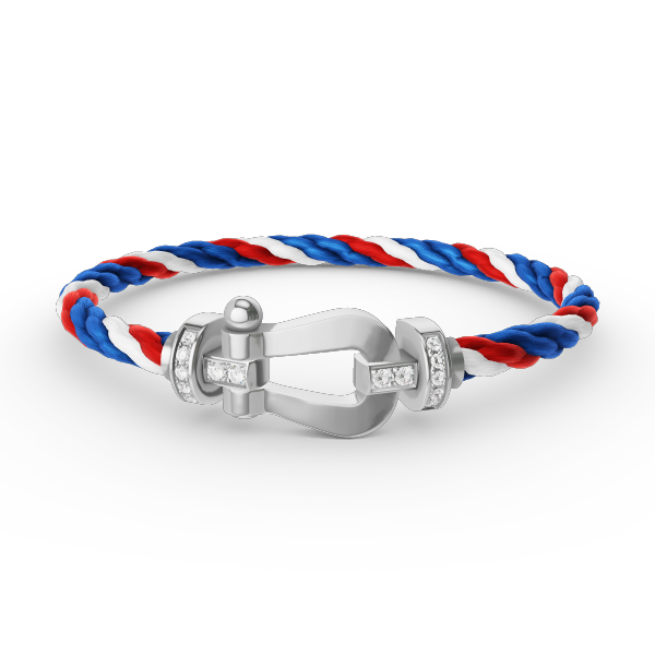 [ORA]FORCE LARGE HORSESHOE HALF DIAMOND BRACELET SILVER