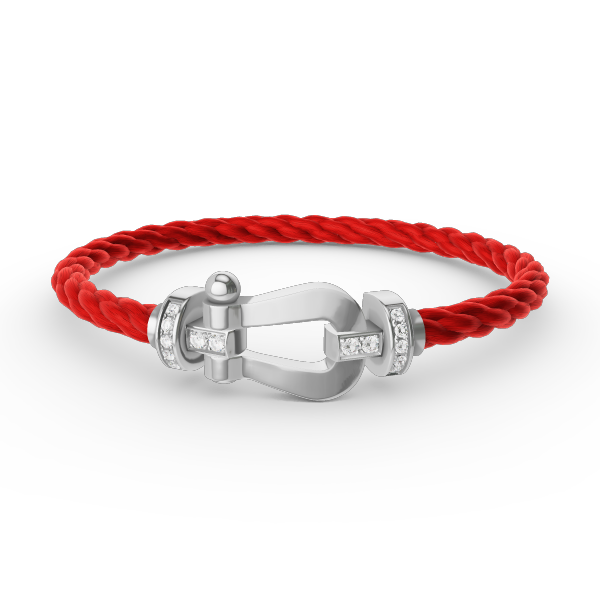 [ORA]FORCE LARGE HORSESHOE HALF DIAMOND BRACELET SILVER