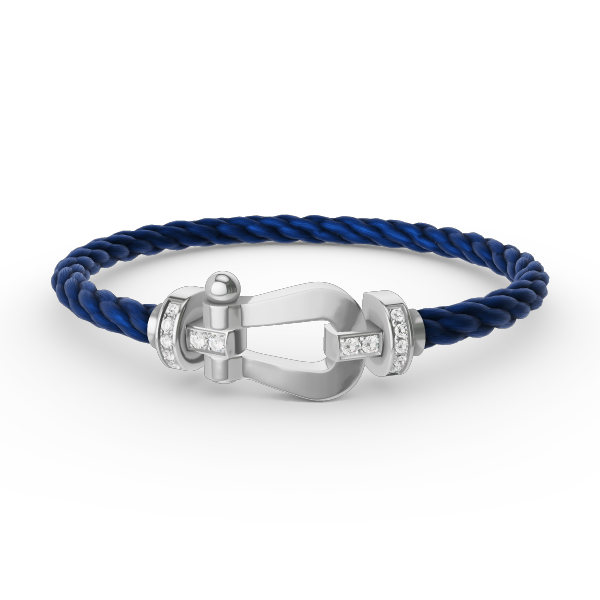 [ORA]FORCE LARGE HORSESHOE HALF DIAMOND BRACELET SILVER