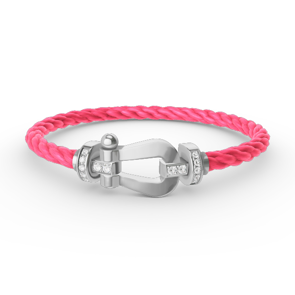 [ORA]FORCE LARGE HORSESHOE HALF DIAMOND BRACELET SILVER