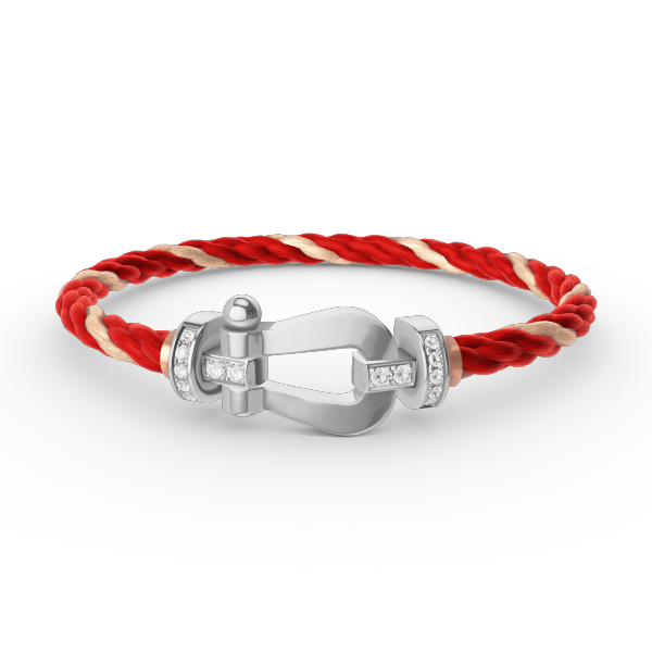 [ORA]FORCE LARGE HORSESHOE HALF DIAMOND BRACELET SILVER