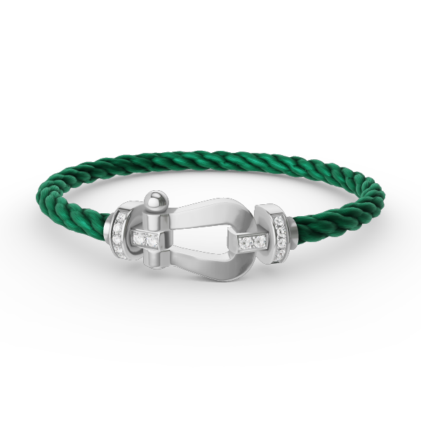 [ORA]FORCE LARGE HORSESHOE HALF DIAMOND BRACELET SILVER