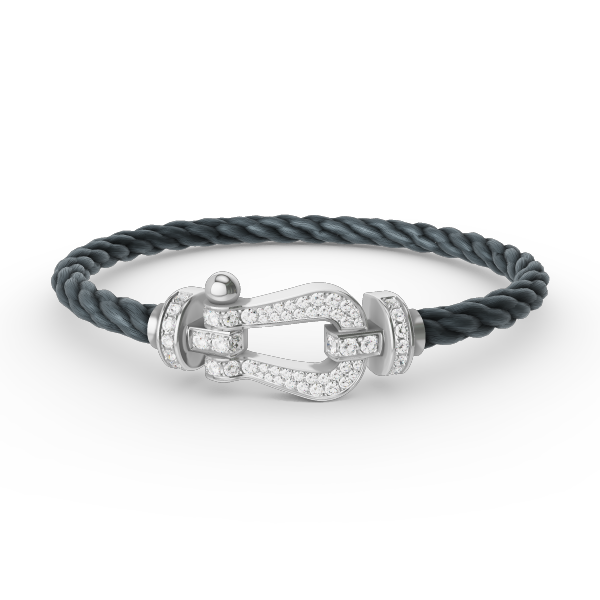 [ORA]FORCE LARGE HORSESHOE FULL DIAMOND BRACELET SILVER
