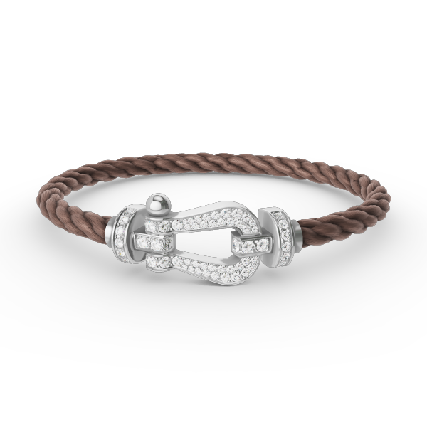 [ORA]FORCE LARGE HORSESHOE FULL DIAMOND BRACELET SILVER