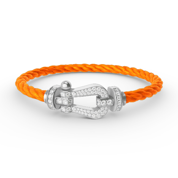 [ORA]FORCE LARGE HORSESHOE FULL DIAMOND BRACELET SILVER