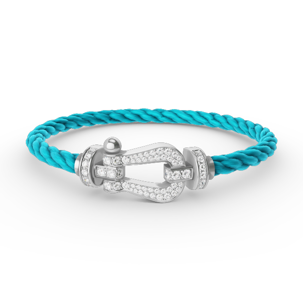 [ORA]FORCE LARGE HORSESHOE FULL DIAMOND BRACELET SILVER