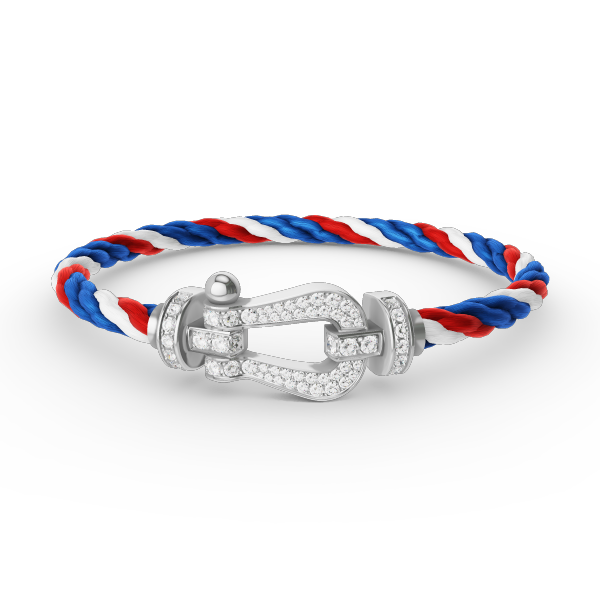 [ORA]FORCE LARGE HORSESHOE FULL DIAMOND BRACELET SILVER