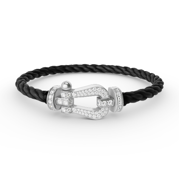 [ORA]FORCE LARGE HORSESHOE FULL DIAMOND BRACELET SILVER