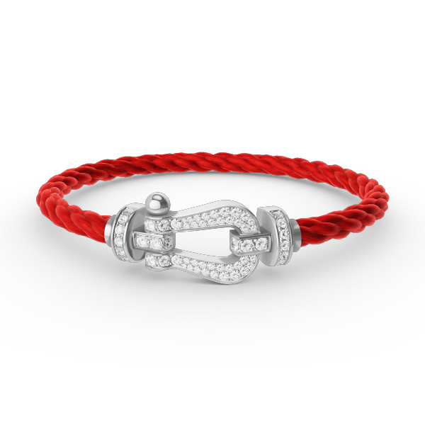[ORA]FORCE LARGE HORSESHOE FULL DIAMOND BRACELET SILVER
