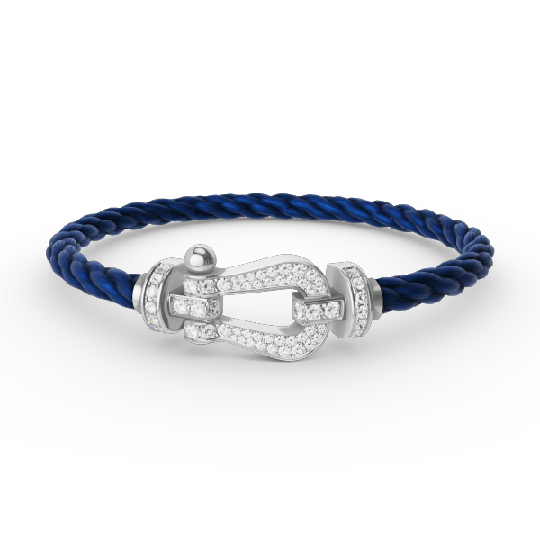 [ORA]FORCE LARGE HORSESHOE FULL DIAMOND BRACELET SILVER
