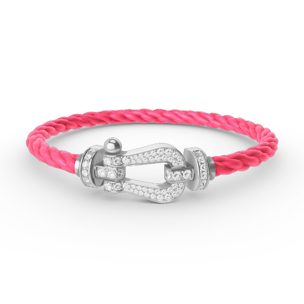 [ORA]FORCE LARGE HORSESHOE FULL DIAMOND BRACELET SILVER