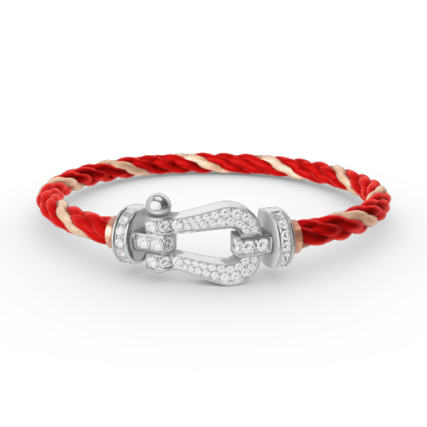 [ORA]FORCE LARGE HORSESHOE FULL DIAMOND BRACELET SILVER