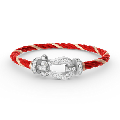 [ORA]FORCE LARGE HORSESHOE FULL DIAMOND BRACELET SILVER
