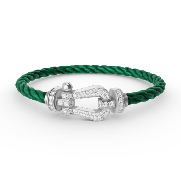[ORA]FORCE LARGE HORSESHOE FULL DIAMOND BRACELET SILVER