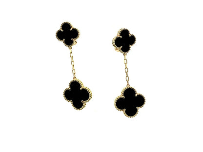 [ORA]CLOVER 2 MOTIFS  EARRINGS (MULTIPLE CHOICESC
