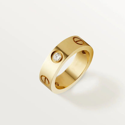 [ORA]LOVE RING 5.5MM 3 DIAMONDS PINK GOLD