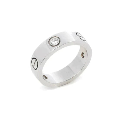 [ORA]LOVE RING 5.5MM 3 DIAMONDS SILVER