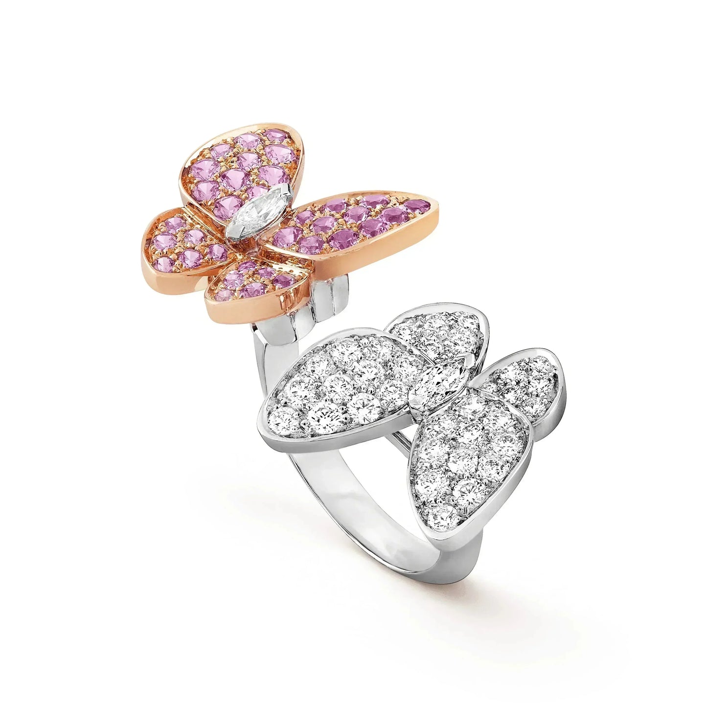 [ORA]ZWILLINGS-SCHMETTERLINGS-DIAMANTENRING