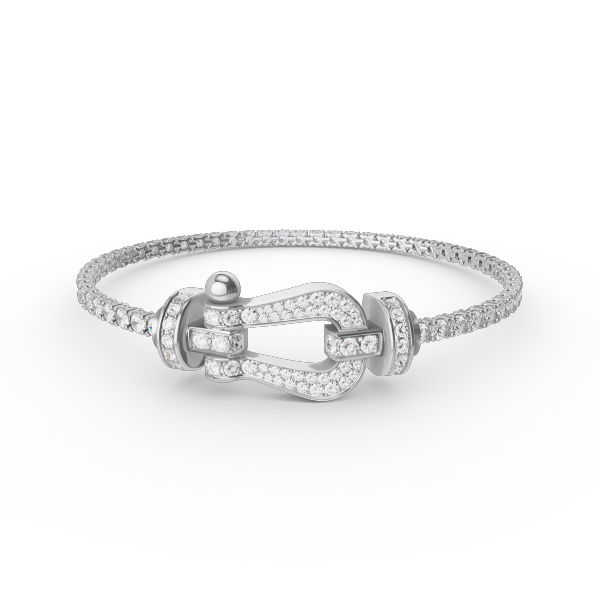 [ORA]FORCE  LARGE HORSESHOE FULL DIAMOND TENNIS BRACELET
