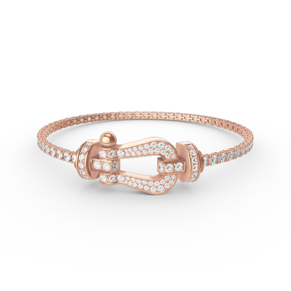 [ORA]FORCE  LARGE HORSESHOE FULL DIAMOND TENNIS BRACELET