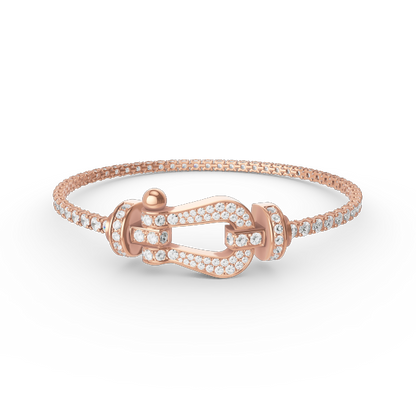 [ORA]FORCE  LARGE HORSESHOE FULL DIAMOND TENNIS BRACELET