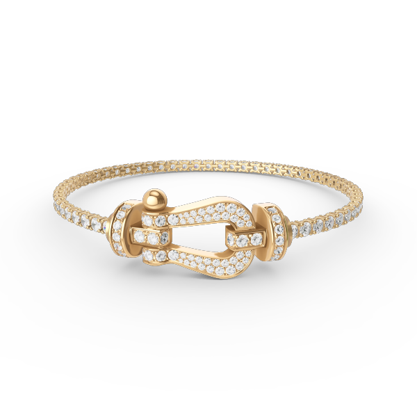 [ORA]FORCE  LARGE HORSESHOE FULL DIAMOND TENNIS BRACELET