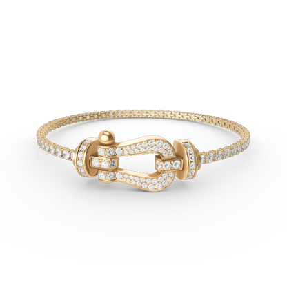 [ORA]FORCE  LARGE HORSESHOE FULL DIAMOND TENNIS BRACELET