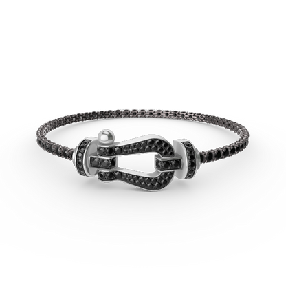 [ORA]FORCE  LARGE HORSESHOE FULL DIAMOND TENNIS BRACELET